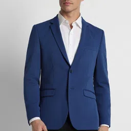 peter england Men Solid Single Breasted Formal Blazer-picture-46