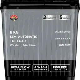 8 kg Semi Automatic Top Load Grey-14