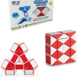 QiYI Magic Snake Cube Twisty Puzzle Toy, 24 Blocks, 3D Cube Puzzle Box-picture-0