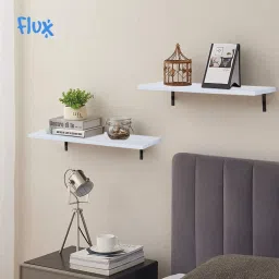 Floating Wall Mounting Shelf for Living Room, Kitchen, Bedroom and Home Decor Particle Board, Steel Wall Shelf-image-28
