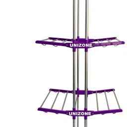 Steel, Aluminium, Plastic Floor Cloth Dryer Stand 12 Month Warranty T-CDS-B2SS-4 TIER-00104 (4 Tier) J002-image-17