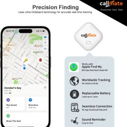 callmate Air Tag for Apple with Loud Buzzer, Works with Apple Find My (No App Required) Safety Smart Tracker image 3