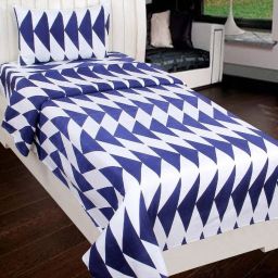 160 TC Polycotton, Microfiber, Cotton Blend Single 3D Printed Flat Bedsheet-image-96