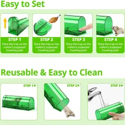 vinskep Mouse Catcher - Catch & Release Mice Catcher, Reusable & Safe No Killer For Mice Live Trap image 2