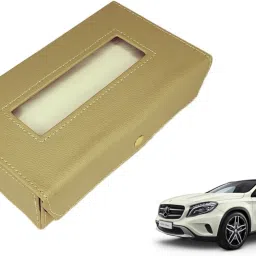 Basic-Beige Tissue Box Leatherette-324 Vehicle Tissue Dispenser-image-37