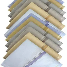 n g products 100% Cotton Handkerchief For Men Set of 12 Pcs, Size: 43×43 cm ( Multicolor) ["Multicolor"] Handkerchief-image-38