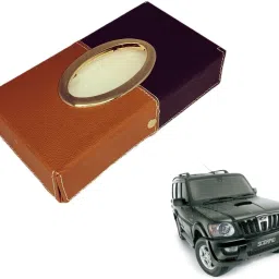 Chrom-Black-Tan Tisue Box Leatherete-240 Vehicle Tissue Dispenser-image-83