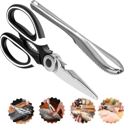 Fish Scale Remover,Fish Skin Scraper & All in One Scissor - Fish Cleaner Brush, Fish Scaler-image-57
