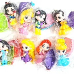 fozzo-sk New PRINCESS Set 8 Cartoon Tiny Figures Models 6 cm size image 3