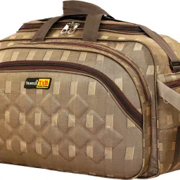 45 L Strolley Duffel Bag - 45 L Strolley Duffel Bag - Waterproof Lightweight with Two Wheels (Brown) - Brown - Regular Capacity For Men & Women - Brown - Regular Capacity-image-53
