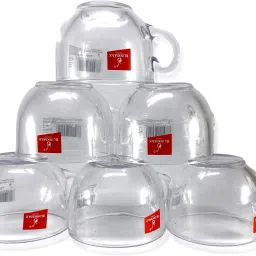 Pack of 6 Glass BLINKMAX Transparent Tea Cup Coffee Cup Set of 6 Made of Glass 150 ml Pack of 6-picture-22