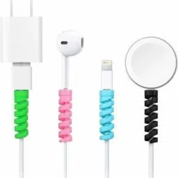 ALLNEEDS 32 Pieces Mobile Charging Cable & Earphones Wire Protector Cable Protector (Multi Color) Cable Protector (Multi Color) Cable Protector-image-18