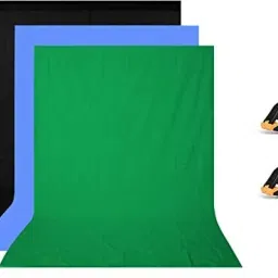 Hiffin 8x12 ft Blue|Green|Black Screen, Photography Backdrop Background with 2 Clip Black Reflector Umbrella-18