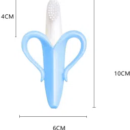 jingle kids Baby Silicone Banana Shape Teething Toy With Pacifier Molar Teether BPA Free Teether and Feeder image 4