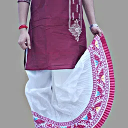 Chandra Jamdani Border Ready To wear Solid Men Dhoti-image-6