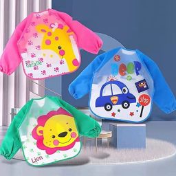 Baby Sleeves Waterproof Feeding Bib for Babies and Kids Pack of 1-24