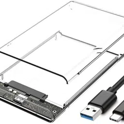 Sancy Enclosure Transparent Case, USB 3.0 to SATA Tool-Free External Hard Disk Case 2.5 inch Fast Transfer Speed Up to 5 Gbps & Up to 4TB Storage Capacity 2.5 SATA SSD HDD image 3
