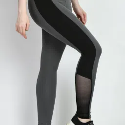 Color Block Women Grey, Black Tights-image-68