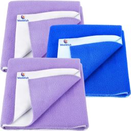 Waterproof, Cotton, Fleece Dry Sheet, Reusable & Washable, (LARGE) - PACK OF 3-image-53