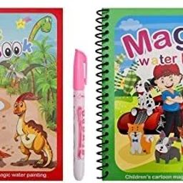 Reusable Magic Water Book for Painting Children's Cartoon Images with Water Pen-image-51