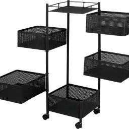 Kitchen Trolly Storage Rack Square Design Fruits & Vegetable (Multi-Purpose use) Iron Kitchen Trolley-image-81