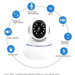 Bzrqx HD CCTV Wifi Camera 720P with Audio Wifi Smart Net Camera Live Streaming Security Camera image 3