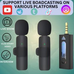 K35 Wireless Collar Microphone for YouTube Video & Voice Recording InterviewM66 Microphone-image-57