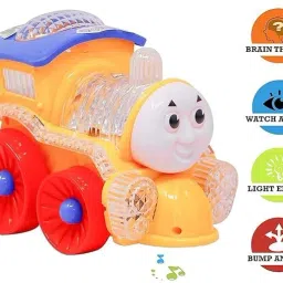 Funny Locomotive Train with Bump and Go Action | Flashing Lights & Music-23