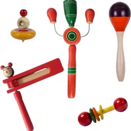 Wooden Handmade Rattles Set For 0 to 12 Months Baby Rattle-image-17