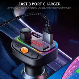 crust v5.0 Car Bluetooth Device with FM Transmitter, Car Charger, Audio Receiver, MP3 Player, Adapter Dongle, Transmitter image 4