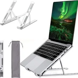 VICHAXAN 6 Angles Adjustable Aluminum Ergonomic Foldable Portable Tabletop Laptop Desktop Riser Stand Holder Compatible for MacBook, HP, Dell, Lenovo & All Other Laptop Stand-picture-13