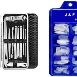 Artificial Nails With Glue & 16 in 1 Manicure Tool Kit-13