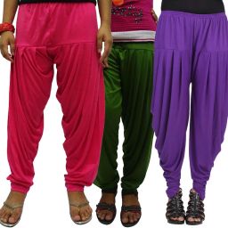 Solid Cotton Viscose Blend Women Harem Pants-image-8