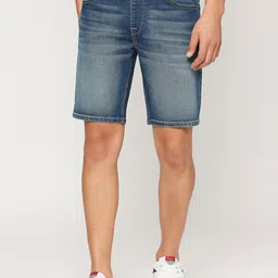 Pepe Jeans Men Mid-Rise Washed Denim Shorts-image-37