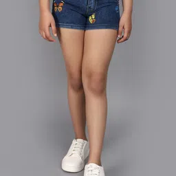V-Mart Girls Graphic Printed Denim Shorts-image-44