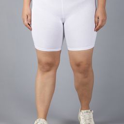 Plus Size Women Plus Size Cycling Shorts-2