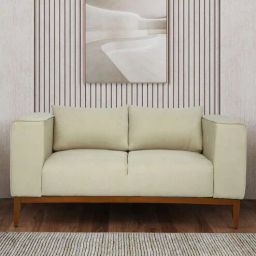 Duke Fabric 2 Seater Sofa in Beige Colour-image-8