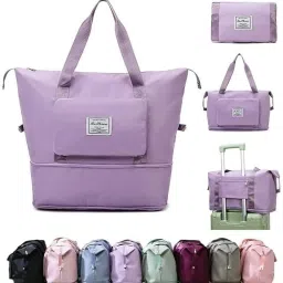 Duffle Bag For Travelling|Waterproof And Large Travel Bag For Women's Luggage Small Travel Bag - Expandable & Multipurpose Large Capacity Weekender Carry Bag For Women's Travel-image-23