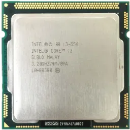 Intel 1st Generation Core i3 550 Processor LGA 1156 Supported 3.2 GHz LGA 1156 Socket 2 Cores 4 Threads 4 MB Smart Cache Desktop Processor-38