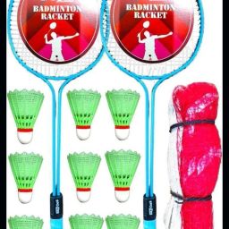 Shuttle 9 with net sky doubL-68 Badminton Kit-image-16