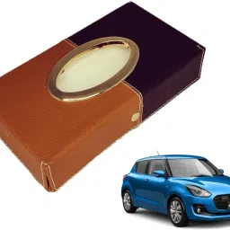 Chrom-Black-Tan Tisue Box Leatherete-262 Vehicle Tissue Dispenser-image-75