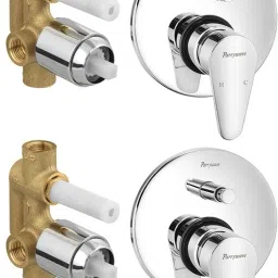 Uno concealed Diverter Body with Concealed Upper Part set of 2 pic 271 Diverter with upper trim | Hot and Cold water Mixer | Complete set Diverter Faucet-63
