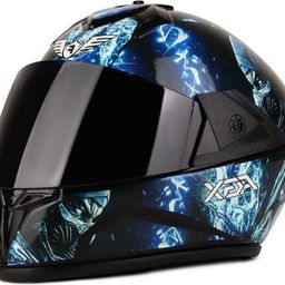 Fighter Ninja HD Graphics with Anti UV PC Visor ABS Material Unisex (VX-1) Motorbike Helmet-image-89