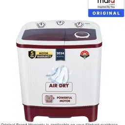 marq by flipkart 6 kg 5 Star Rating Innowash Range Semi Automatic Top Load White, Maroon image 2