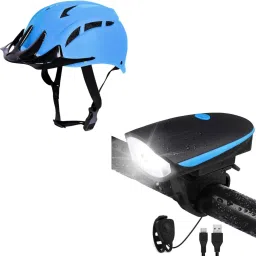 2-in-1 Rechargeable Light for bicycle with Horn | Led Lights for bicycle, bike Cycling Kit-12