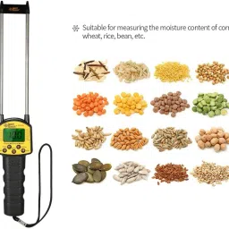 dr yonimed Smart Sensor LCD Digital Grain Moisture Meter for Corn Wheat Rice Bean Pin-Type Digital Moisture Measurer image 2