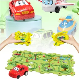 Puzzle Track Racer Kids Car,Rail Track Set,Trolley DIY Puzzle Track Car Play Set-image-31