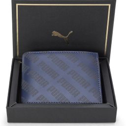 Men Blue Genuine Leather Wallet-image-10