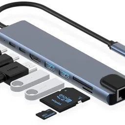 AiFit 8-in-1 USB-C Hub Docking Station, 4K HDMI, PD Charging, USB 3.0, Ethernet Port SD/MicroSD Card Reader, Type-C Multiport Adapter for MacBook, Laptop, iPad Pro USB Hub-image-29
