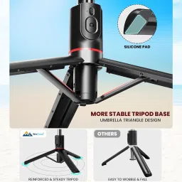 Clairbell Adjustable (Tripod) and (Selfie Stick) with Bluetooth Connectivity JY467 Tripod image 2